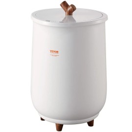 Electric Towel Warmer Bucket 30L Plastic Bathroom Heating Storage With Wooden Handle And LegsWith or Without Handle: Without Handle