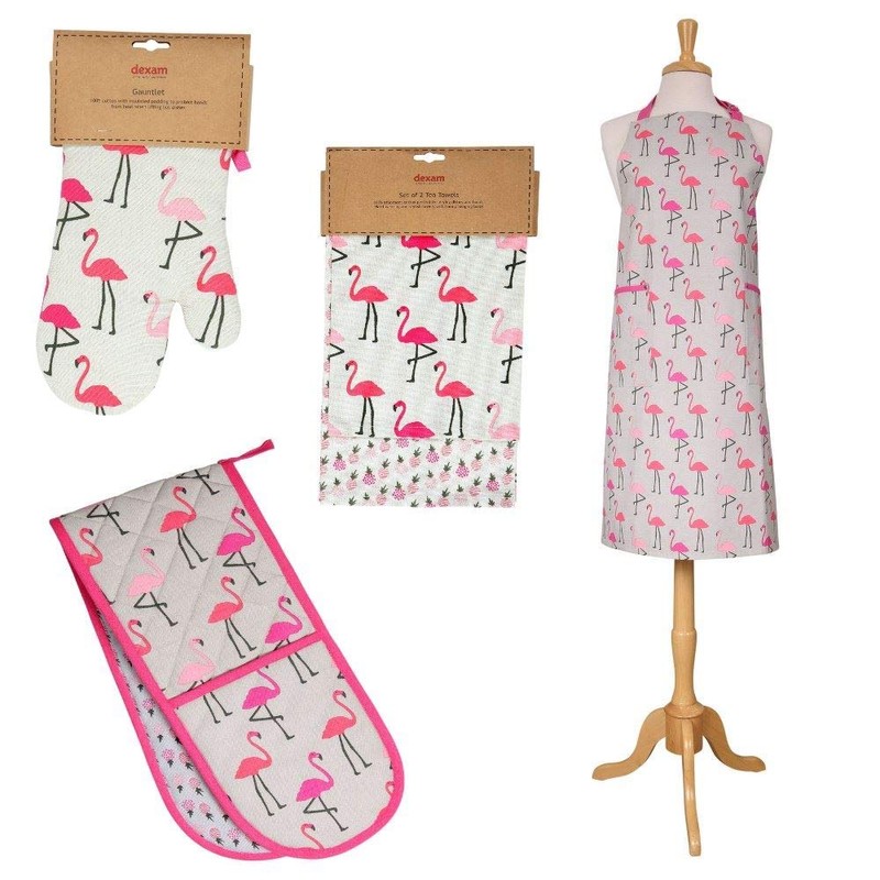 Dexam Flamingo Adult Apron, Pink