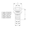 Thru Hull Fitting Through Hull 1‑1/4in Thru-Hull Connector Fitting White