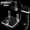NBEADS 8 Pcs Rock Display Stands, Three-Peg Display Easel Stands