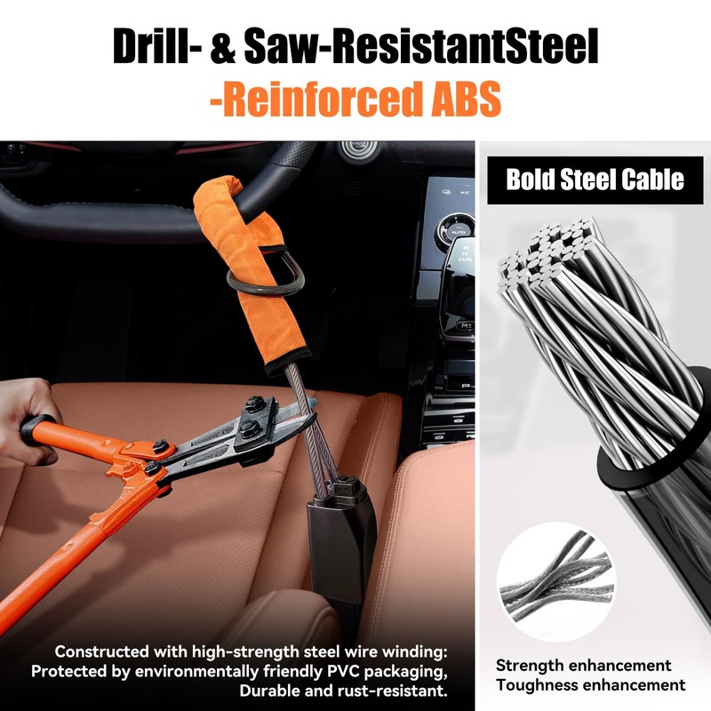 Steering Wheel Lock Anti-Theft Device, Heavy Duty Car Security Vehicle