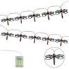 Alpine Corporation 93" L Indoor 10-Bulb Decorative Metal Dragonfly LED
