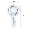 Hedume 500 Pack 1 Inch Small Screw Eye, Metal Eye