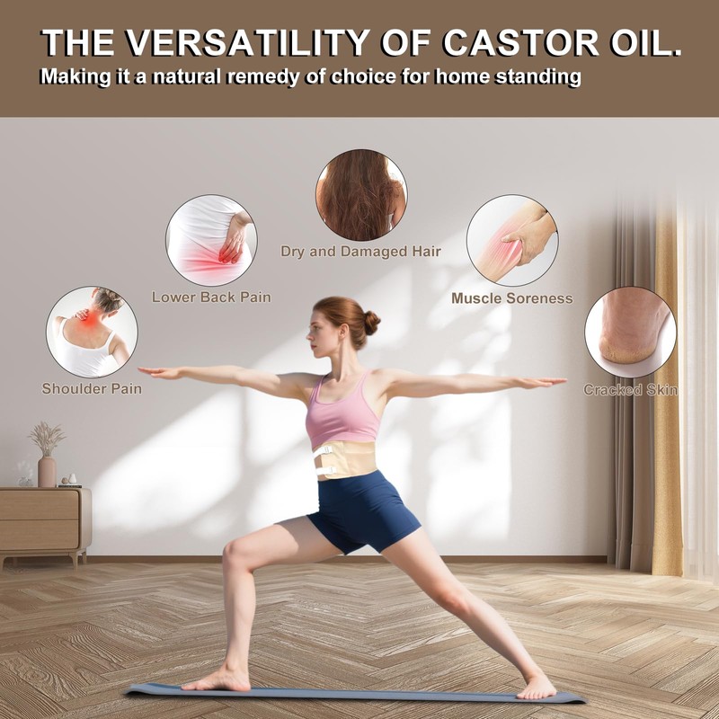 Castor Oil Pack Wrap for Therapeutic Use