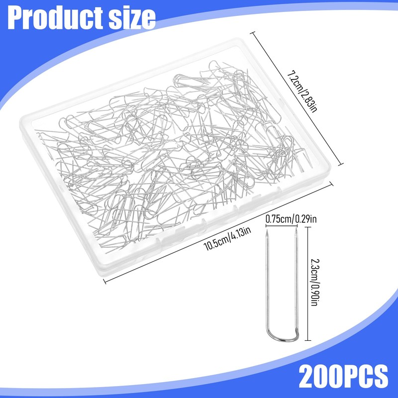 LIQWEI 200Pcs U Pins for Crafts, Floral Pins, Pin for
