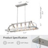 WUZUPS 5-Light Metal Pot Hanging Rack Chandelier Linear Pendant Ceiling