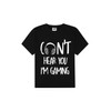 Can't Hear You I'm Gaming Black Cotton Pyjamas, black