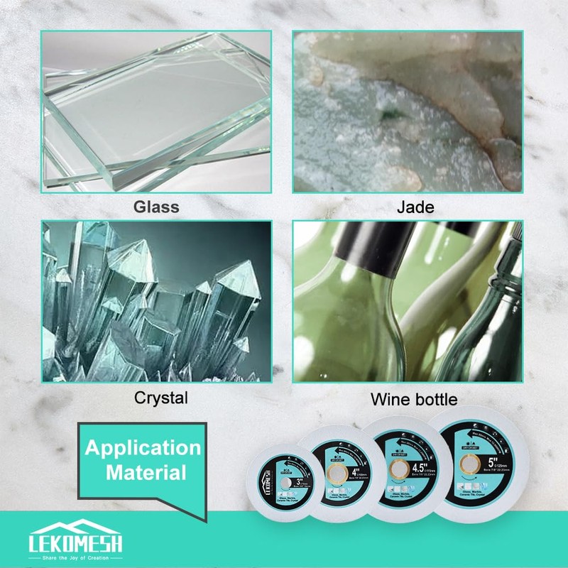 LEKOMESH Diamond Glass Cutting Disc - 3pcs 125mm Cut Off