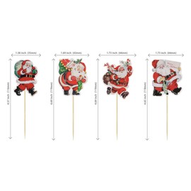 36 decoraciones para cupcakes de Feliz Navidad, decoración para tartas de Papá Noel, temática de Feliz Navidad, Año Nuevo, festividades, fiestas, decoración de pasteles