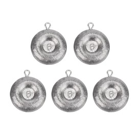SagaSave 5 Pcs Disc Fishing Weights, Fishing Coin Sinkers Weights, for Saltwater, Trolling, Catfishing Gear Tackles, 6 oz
