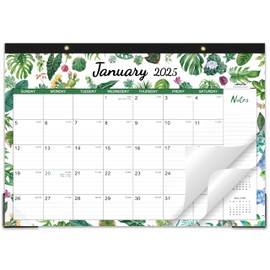 2025 Desk Calendar - 2025 Calendar from January 2025 - December 2025, 2025 Desk Calendar 12''x17'', with Large Blocks, Note Section, Corner Protections