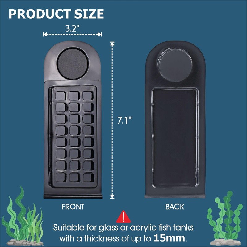 Magnetic Aquarium Seaweed Feeder - Floating Nori Holder Clip for