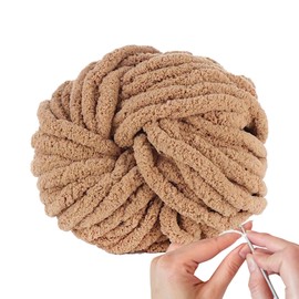 Yarn Chenille,Soft Velvet Yarn - Thick Yarn for Knitting, Chunky Soft Plus Yarn, Arts Crafts Sewing Supplies for Socks Gloves Shoes