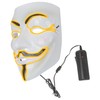 Brandsseller Carnival Mask Anonymous Party Mask Vendetta LED Illuminated White