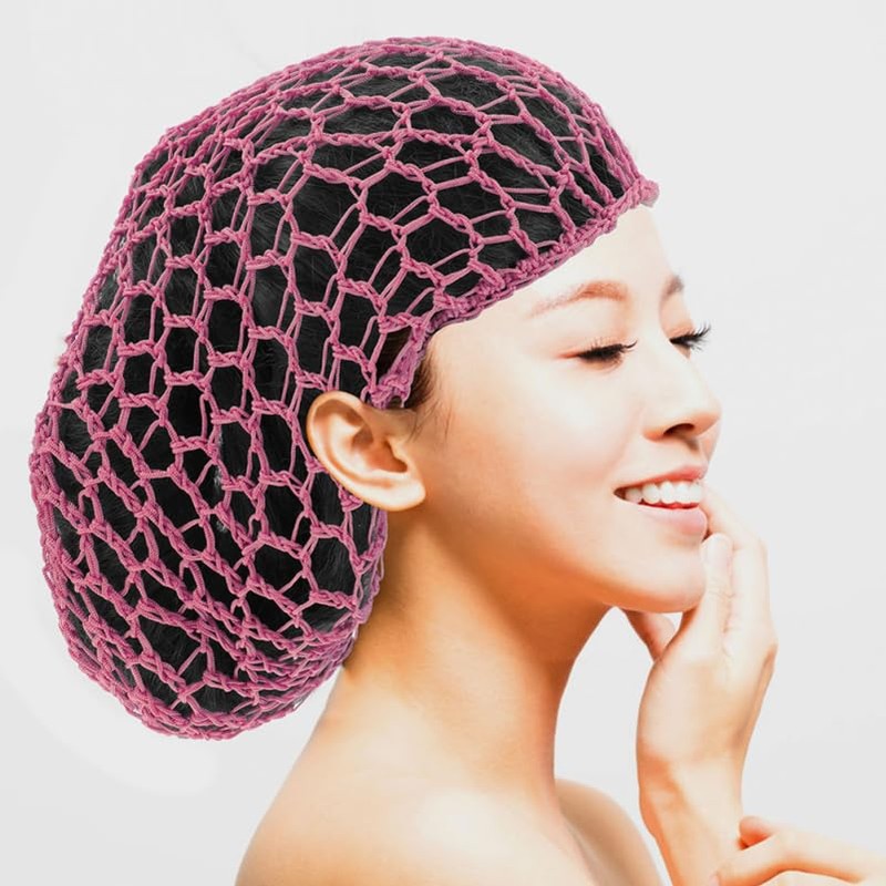 WOFASHPURET 2pcs Mesh Crochet Hair Net,Knit Women Hairnet Snoods Cover