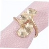 MAGICLULU 4pcs Ginkgo Leaf Metal Napkin Rings for Thanksgiving Fall