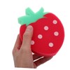 Mikinona 4 Pcs Cute Strawberry Shaped Bath Sponge Soft Exfoliating