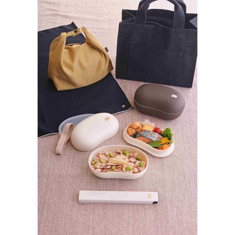 Sabu 370724 Wadan Musubi Bean Bento Box, Brown, 16.5 fl