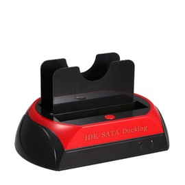 HDD Docking Station Dual Hard Disk Drive Docking Station Base for 2.5 Inch 3.5 Inch IDE/SATA USB 2.0