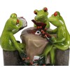 Cheaters' Royal Flush Trio Frogs Playing Poker Card At Gambling