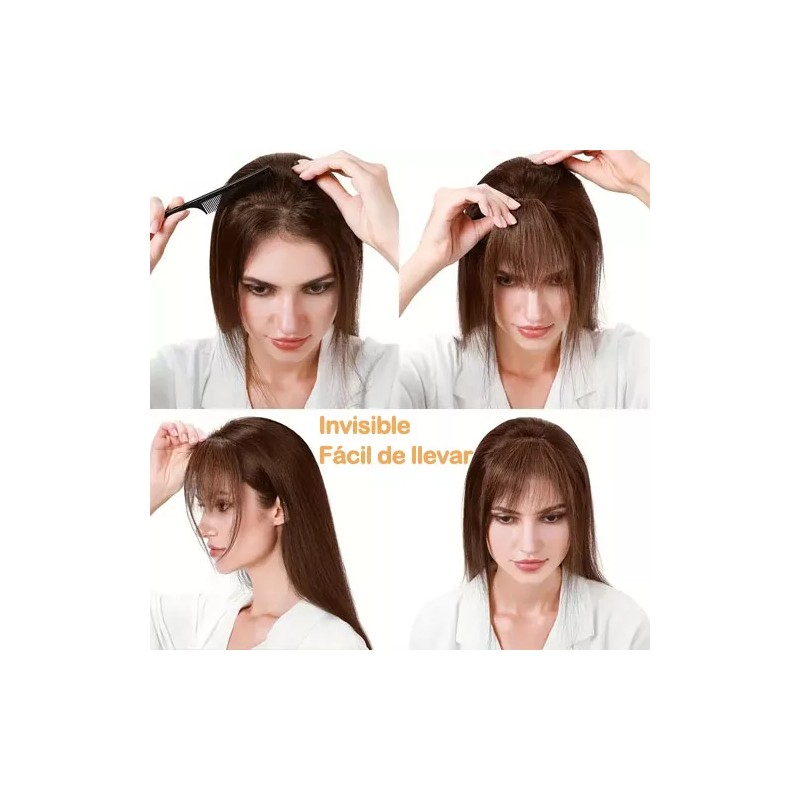 MAJO-MX Flequillo Extension De Cabello Natural Con Clip