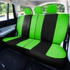 Automotive Seat Covers Green Universal Fit Combo Set with Steering