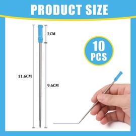 10 Pieces Blue Metal Refills, Ballpoint Pen Replacement Refills, Office and School Supplies, Ballpoint Pen Accessories, Study Stationery