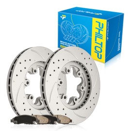 PHILTOP Front Brake Pads and Rotors kit Fit for Isuzu 2006 i-280, 11” Brake kit Front Brakes Rotors Automotive Replacement Brake kits