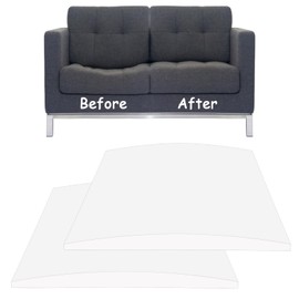 Rictine Couch Cushions Supports for Sagging Cushions, 20"X 20" Sofa Furniture Seat Cushion Under Sag Repair, Curved 45 D High Density Foam Replacement for Sectional Loveseat Chair (Ivory White 2 Pcs)