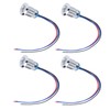 4 Sets PreWired Round LEDs Waterproof 2Color Indicator Lights Common