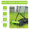 RustyVioum 12-Inch Push Lawn Mower, 5-Blade Dual Wheel Reel Lawn