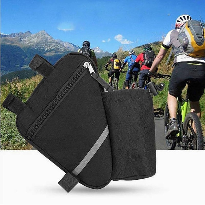 Bicycle Frame Bag, 1 Piece Bike Packing Bags with Drink