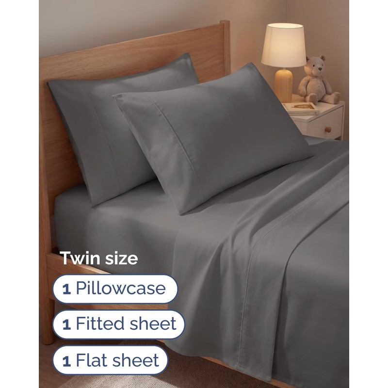 Twin 4 Piece Sheet Set - Comfy, Breathable & Cooling