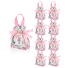 Liobelon 8 Pieces Floral Gift Bags with Handle, Flower Printed