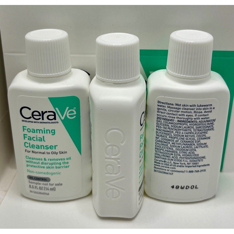 CeraVe Foaming Facial Cleanser Normal-Oily Travel Size (.5 fl oz