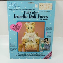 Plaid Doll Faces Plaid Dolly Dear Li'l Teddy Bear Iron On Transfers Plaid Vintage