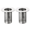 uxcell 2Pcs Bathroom Sink Strainer, Fit for Diameter 0.98"-1.8" Drain