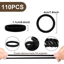 110 Pcs Ligas para Peinar el Cabello, Donas para Cabello Altamente Elásticas Lazos del Pelo para Coleta, Bandas de Goma de Pelo Algodón sin Costuras Corbatas para Niñas y Mujeres (Multicolor-2)