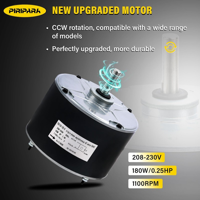 PIRIPARA 5KCP39EGS070S Condenser Fan Motor Replaces Carrier # 5KCP39EGY823S Genteq