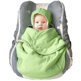 Wallaboo Baby Blanket Coco - For Car seat and Travel - 100% Pure Cotton - 90 X70 cm - For Babies from Newborn - Green