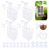 4 Pcs Hanging Aquarium Plant Holder with Feeders, Adjustable Height