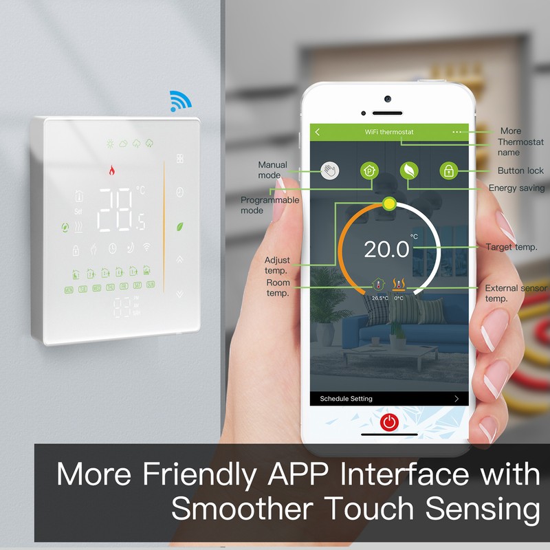 Smart Thermostat App Control Programmable WIFI Home Thermostat for Electric