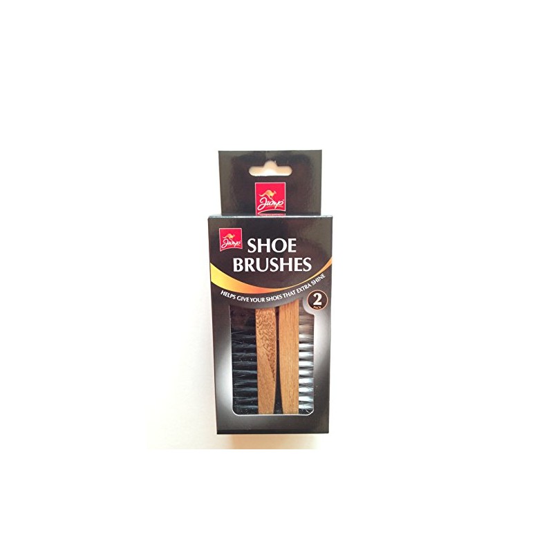 JUMP Shoe Polishing Brushes, Wood, Brown, M