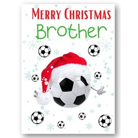 Second Ave Brother Football Children's Kids Christmas Xmas Holiday Festive Greetings Card