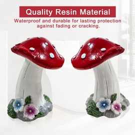 Toilet Bolt Covers，Cute Mushroom Toilet Bolt Covers Set of 2，Cute Mushroom Themed Toilet Bolt Covers Decorative for to Hide Rusty Bolts，Easy Installation Rust Prevention Cute Mushroom Bathroom Decor