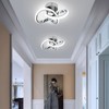 HOUZEE Ceiling Lamp Small Elegant Unique Silver LED Light Fixture