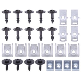 Underrun Protection Installation Kit Gear Protection Mounting Kit Mounting Clips Set Engine Protection Cover Screw Mounting Clip Underbody Engine Cover Clamp for A4 B8 2007-2015 A5 8T 2007-2017