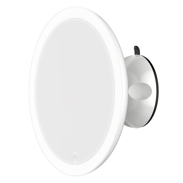 TOUCHBeauty LED USB Rechargeable Cosmetic Mirror Wall Mounted in the Bathroom, 7x Magnification Shaving Mirror with Strong Suction Cup, 360° Swivel, Make-Up Mirror for Home and On the Go