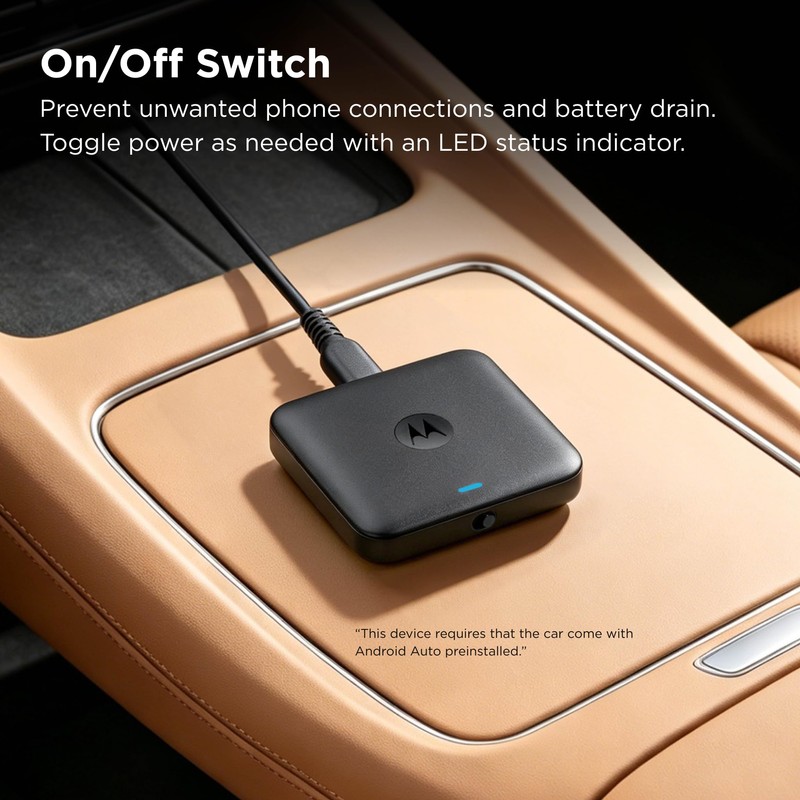 Motorola Drive MA2 Wireless Android Auto Adapter – Engineered by