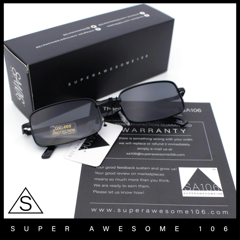 SA106 - anteojos de sol de metal retro clásico estrecho